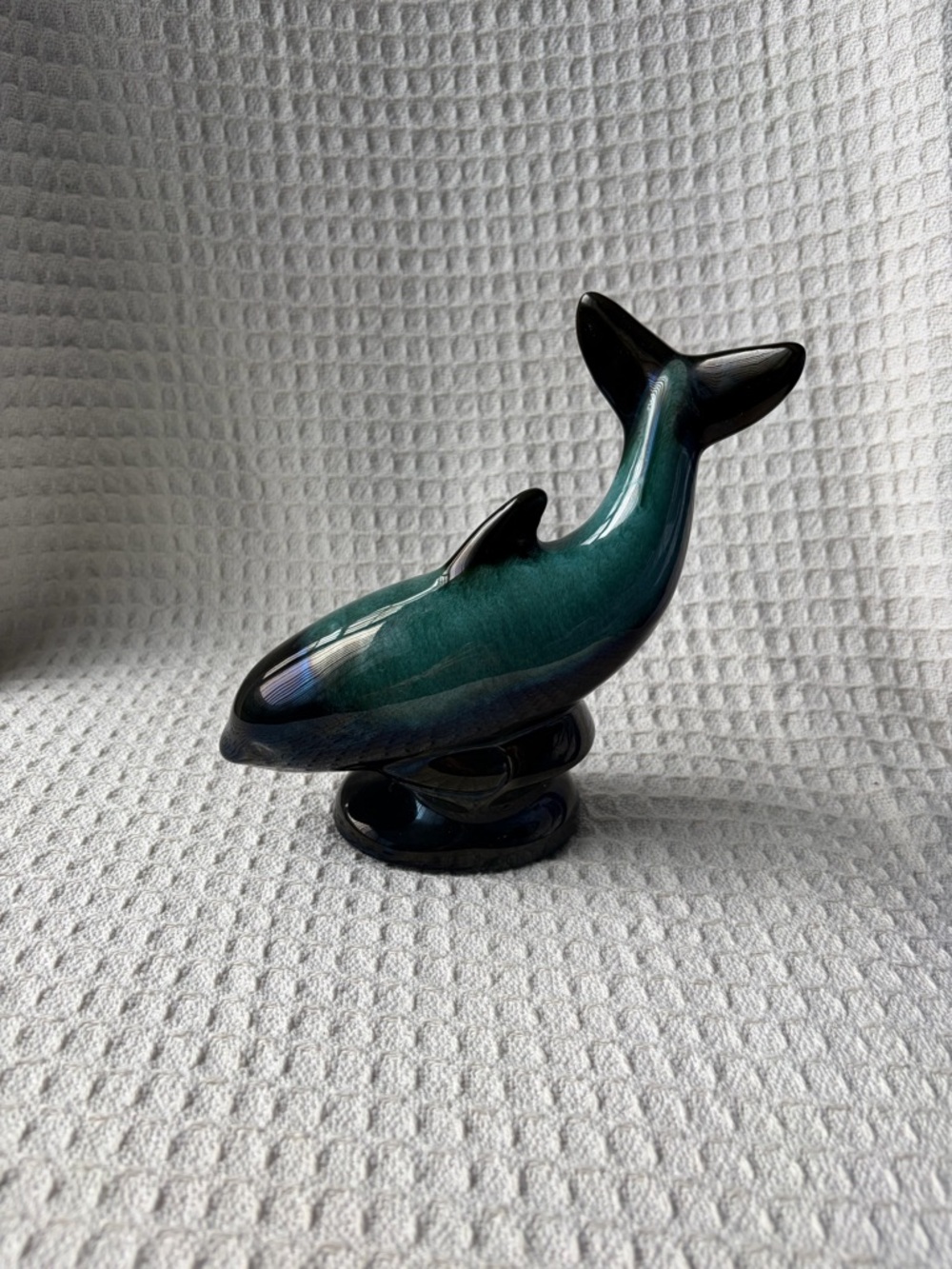 Blue Mountain Pottery Dolphin  Statue